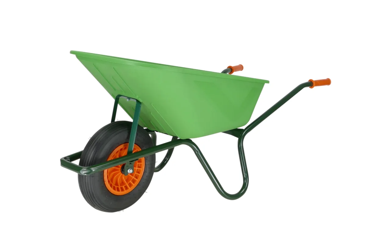 kruiwagen 100L - PP bak - 2Ply luchtband - tubeless - PP velg - rollager