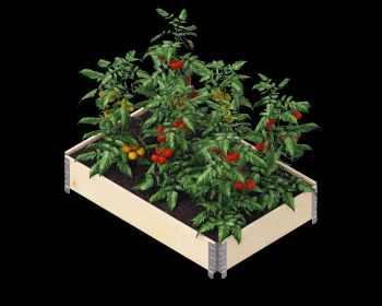 Moestuinbak Garden box Eco naturel 120x80x19,5cm