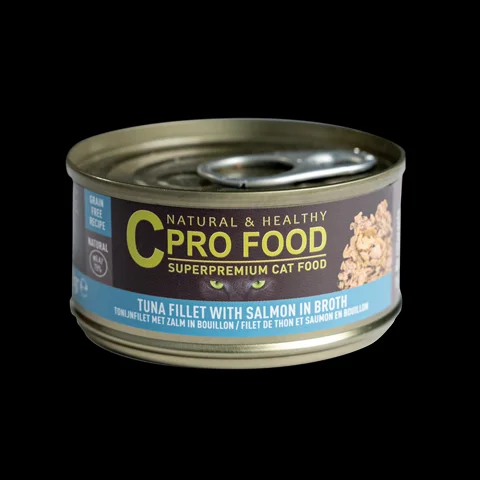 CPROFOOD TUNA FILLET WITH SALMON IN BROTH  70g