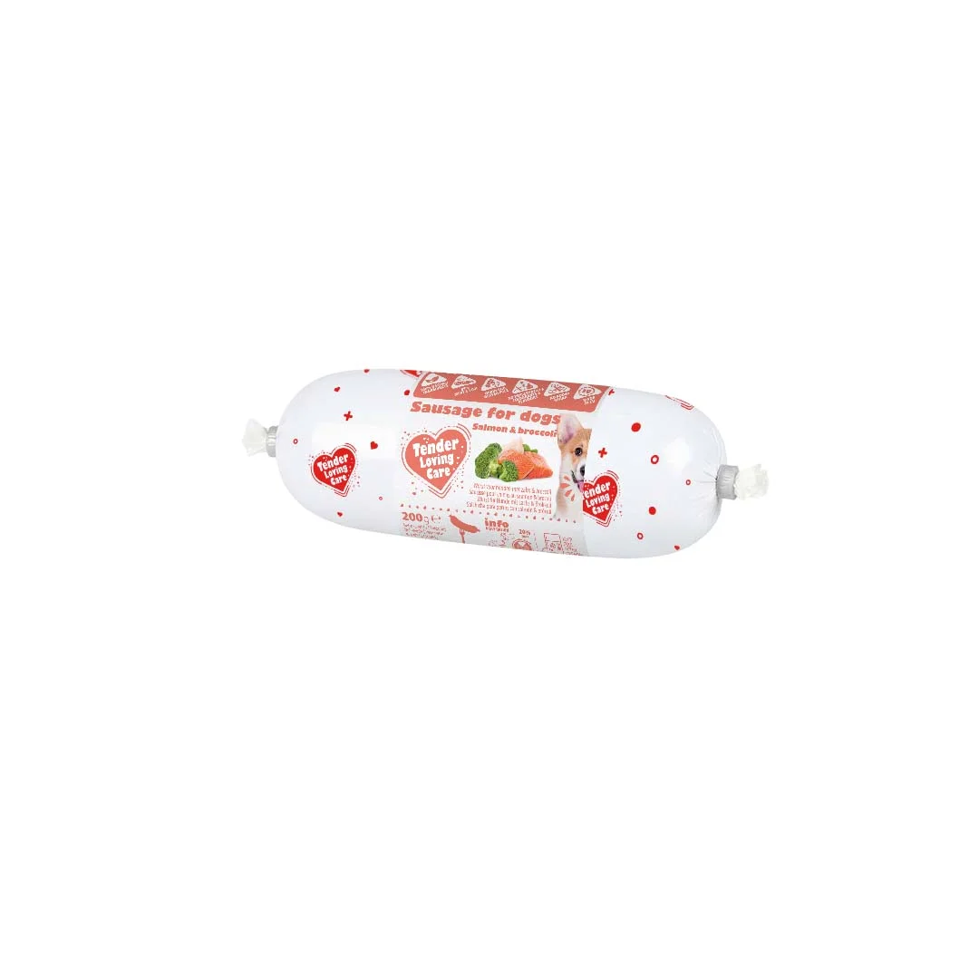 TLC Worst voor honden met zalm & broccoli 200g