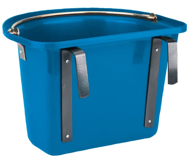 Wedstrijd voerbak blauw met ophangbeugel + draaggreep