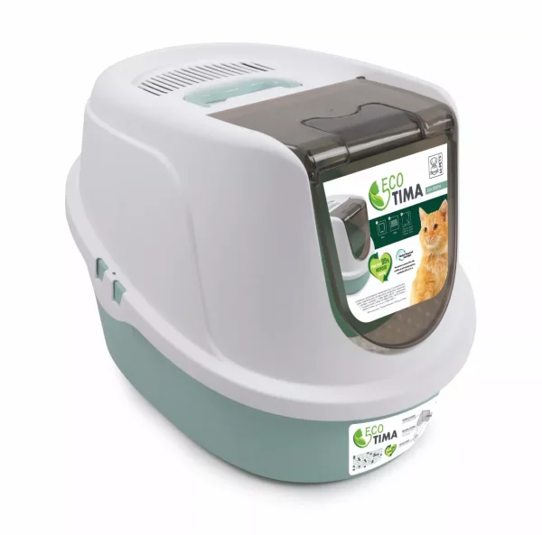 M-PETS ECO TIMA kattentoilet M - Zeegroen