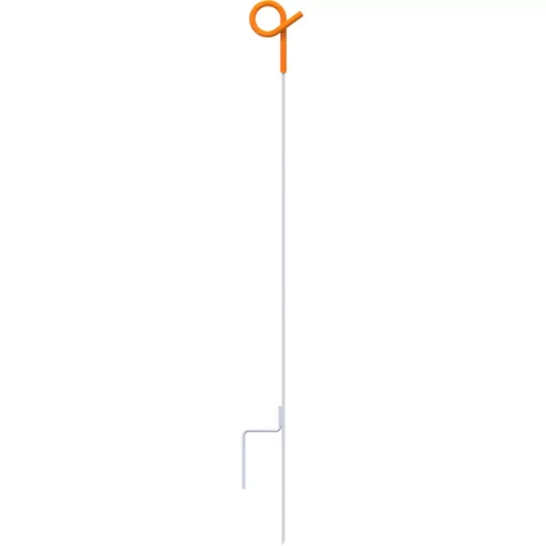 Veerstalen paal met oranje krulstaart  (10)