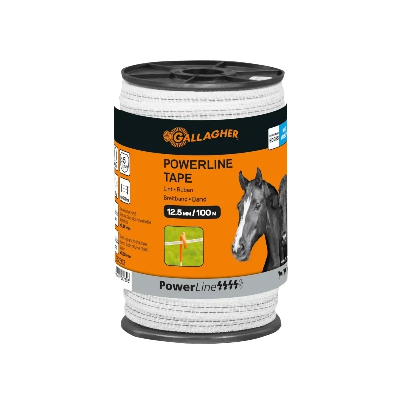 PowerLine lint 12,5mm wit 100m 