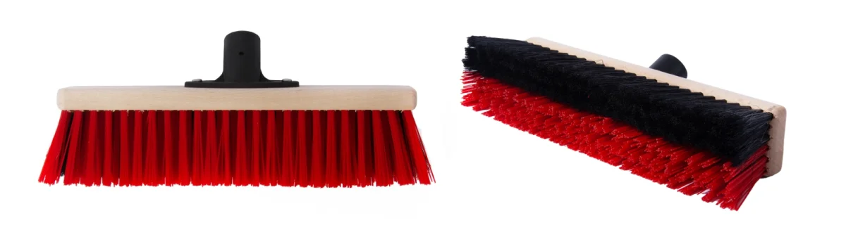 TUIN-TERRASBEZEM PVC ROOD